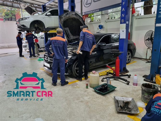 gara sửa chữa xe mercedes